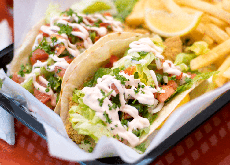 Yum, fish tacos! Photo from Grayton Seafood Co.