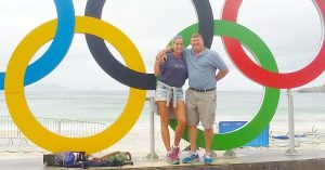 Grayton Beach’s Leslie Provow and Captain Scott Provow of graytonbeachcharters.com representing 30A at the Olympics in Rio