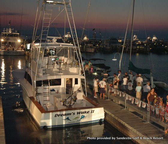 Sandestin Marina Boat Dusk