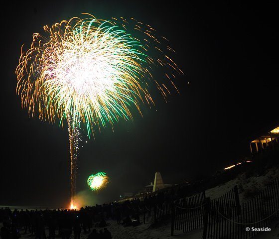 Seaside Fireworks New Years Eve