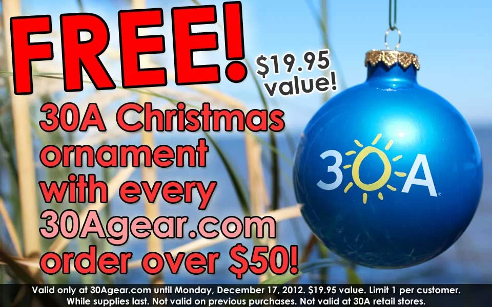 FREE 30A Christmas Ornaments!