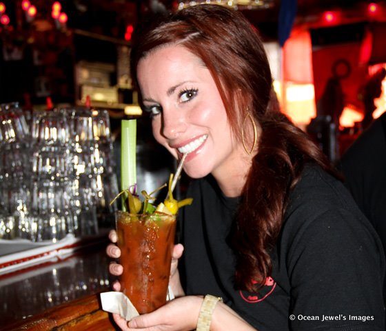 Red Bar Girl Bloody Mary
