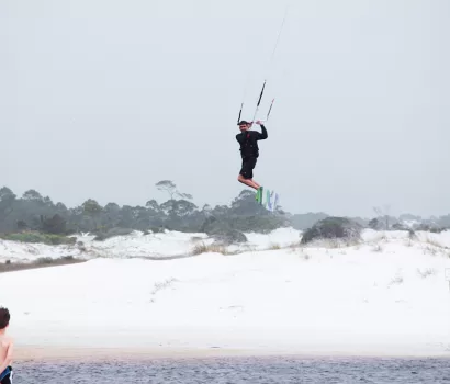 Kiteboarding on Grayton Beach