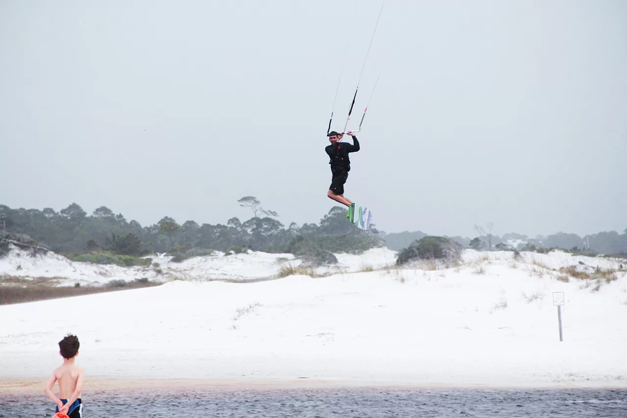 Kiteboarding on Grayton Beach