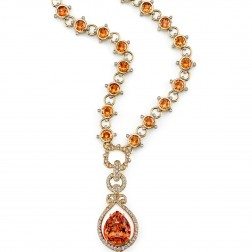 Mandarin Garnet Aphrodite Necklace