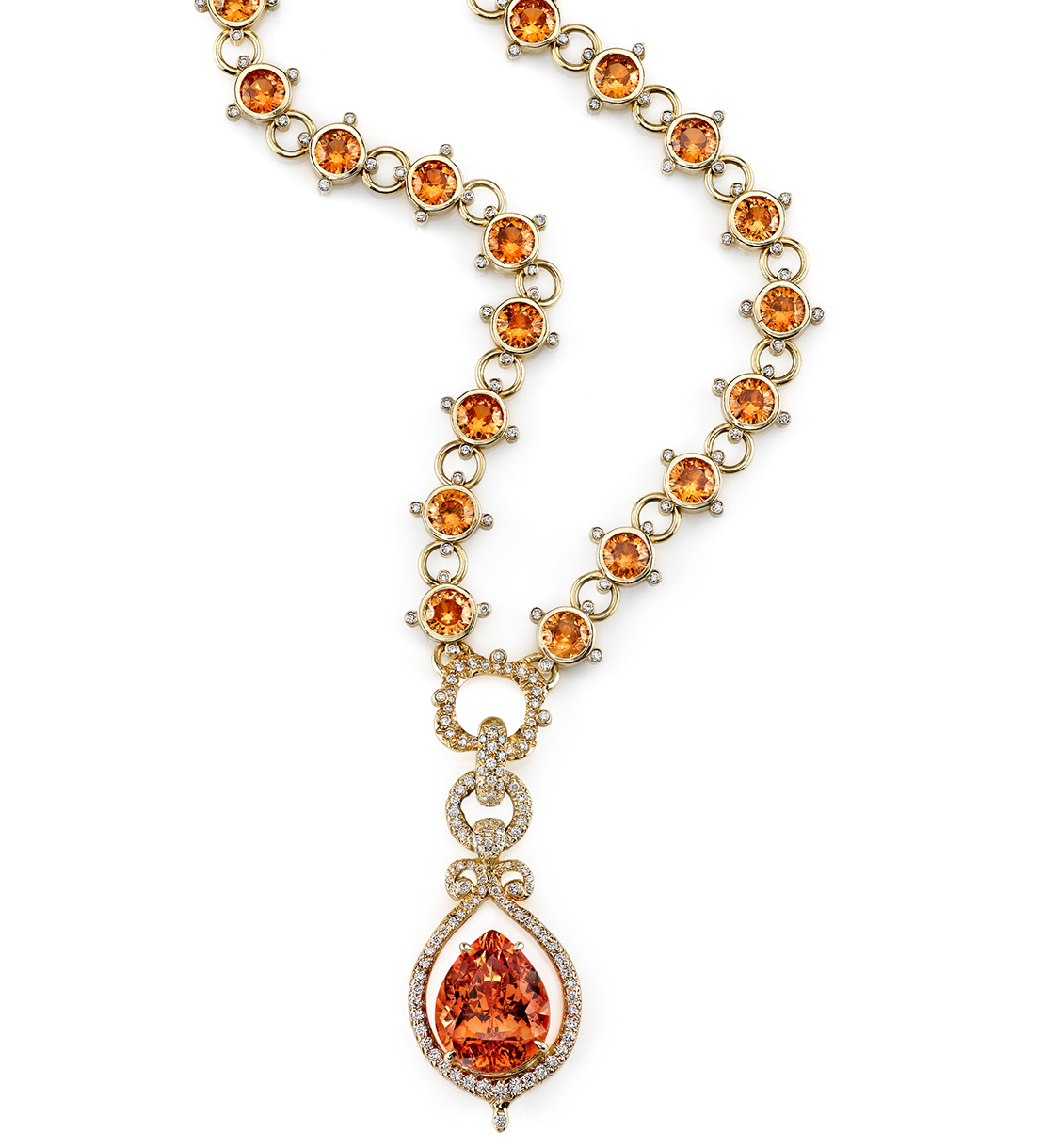 Mandarin Garnet Aphrodite Necklace