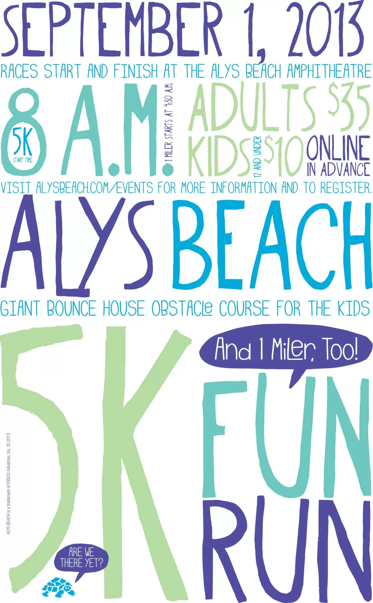 Alys Beach 5K & 1 Mile Fun Run on Sept 1