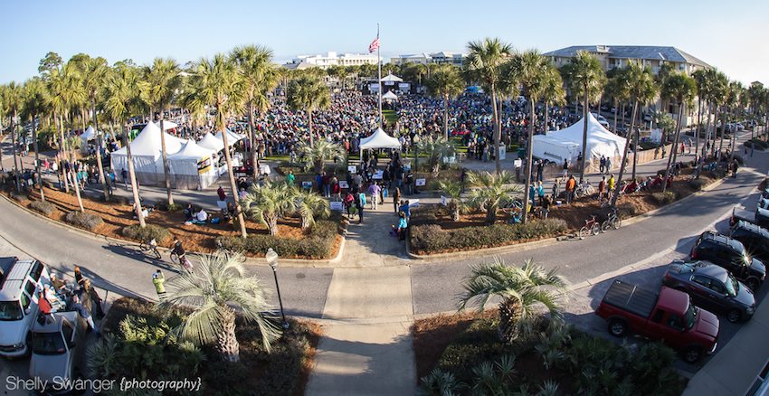 Gulf Place drew a huge crowd on Saturday.