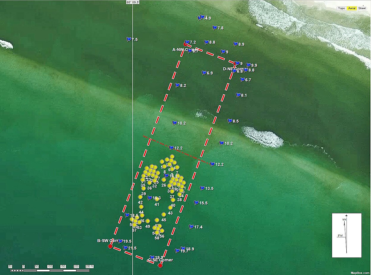 A rendering of the artificial reef being placed off Grayton Beach State Park.