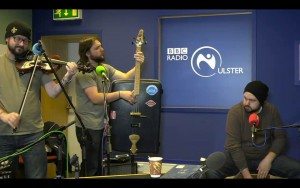 The Mulligan Brothers performing on BBC Radio in Belfast, Ireland.