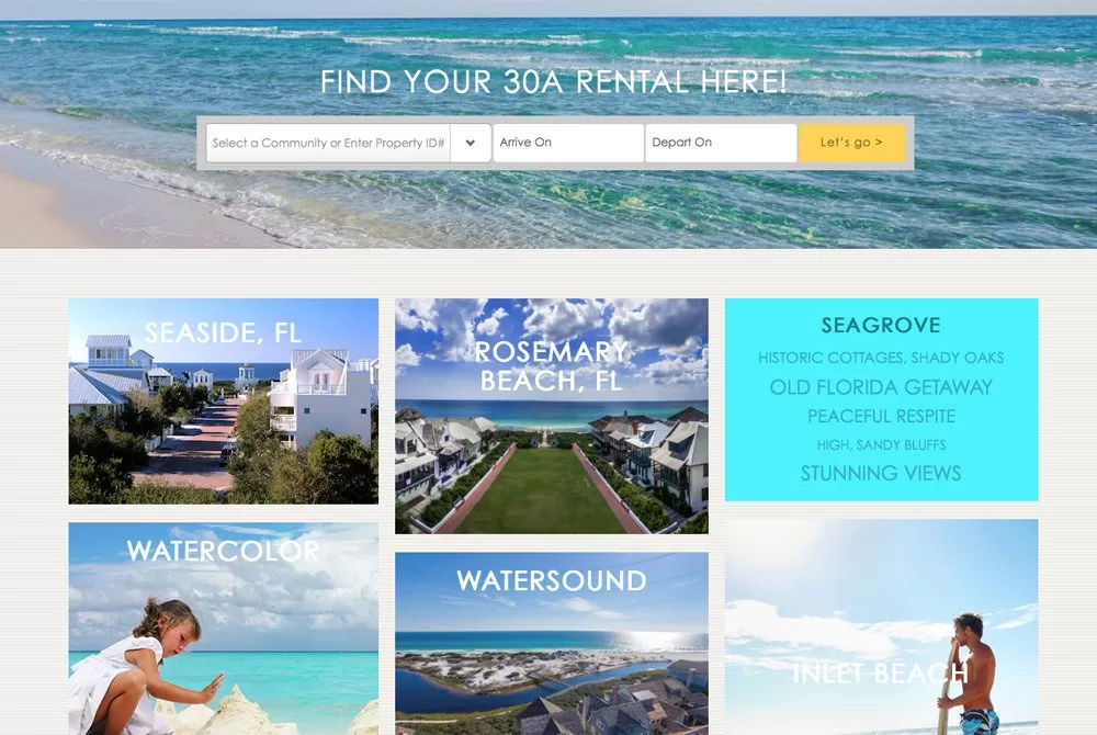 New ‘Rent 30A’ Website Features Over 1,000 Local Vacation Rental Properties