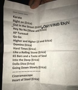 The set list from Galatic's show at Orpheum Theater in New Orleans during Jazz Fest 2016.
