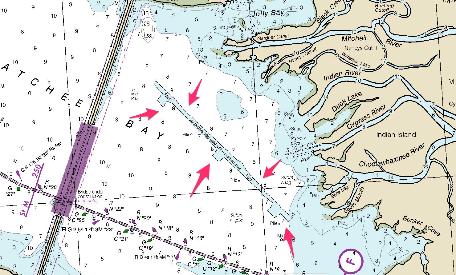 Choctawhatchee Bay Depth Chart