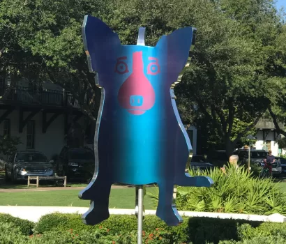 ‘Blue Dog’ Sculpture Unveiled at Rosemary Beach