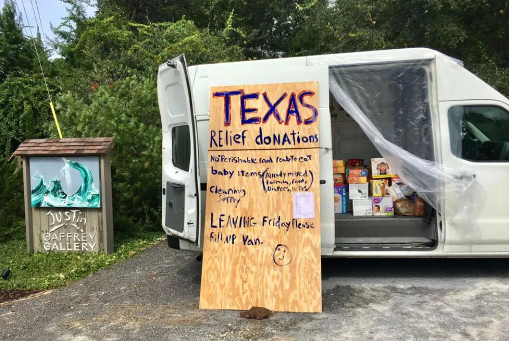 Artist Justin Gaffrey Helps with Relief Efforts in Texas & Louisiana