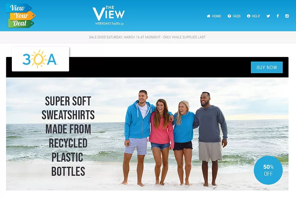 30A’s Recycled Apparel Featured on ABC Television’s The View