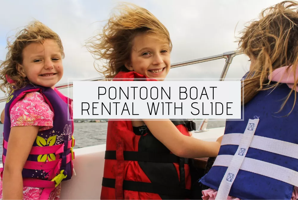 Pontoon Boat Rental With Slide