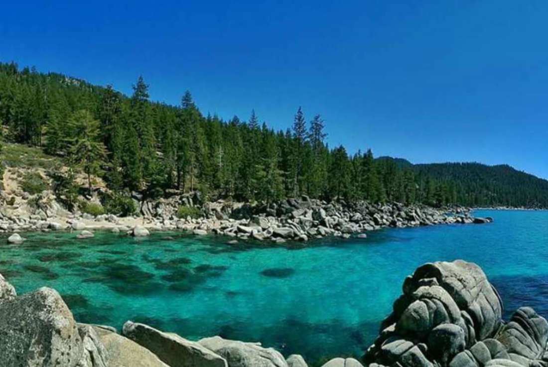Secret Cove is situated on the shores of Lake Tahoe. 