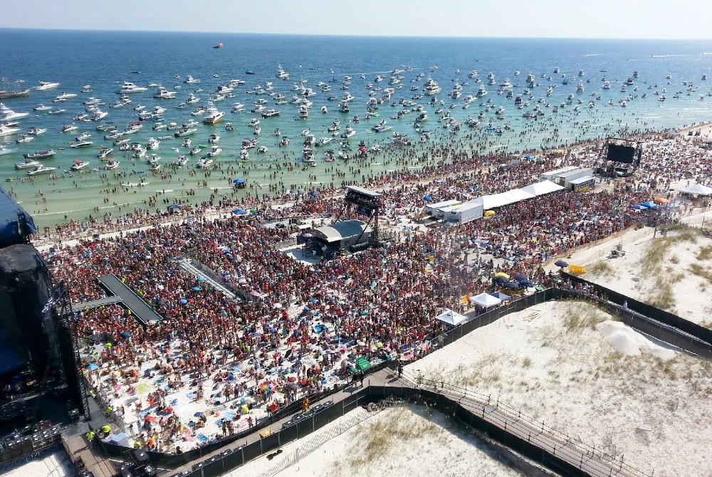 Music festival on beach