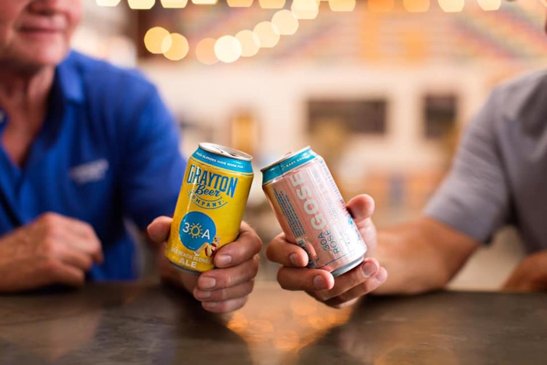 Cheers with Grayton beer & 30A Rosé