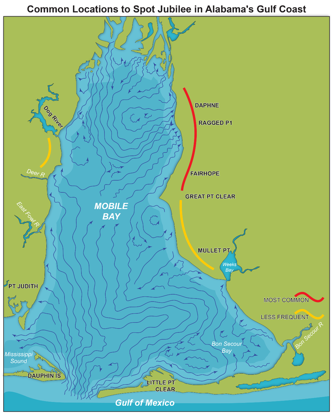 Map of Mobile Bay