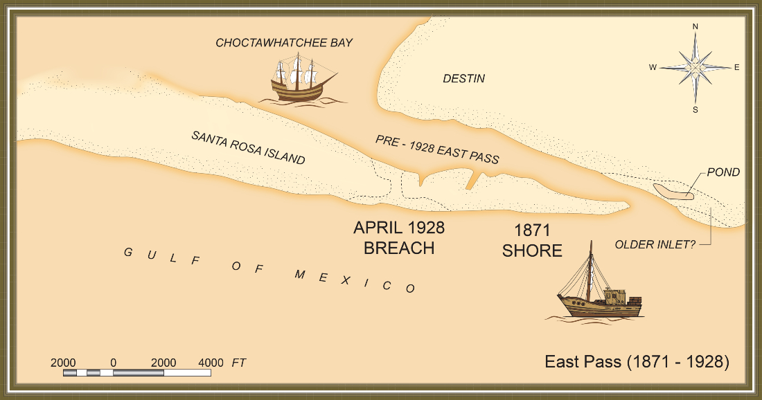 Sailing map of Destin and Santa Rosa