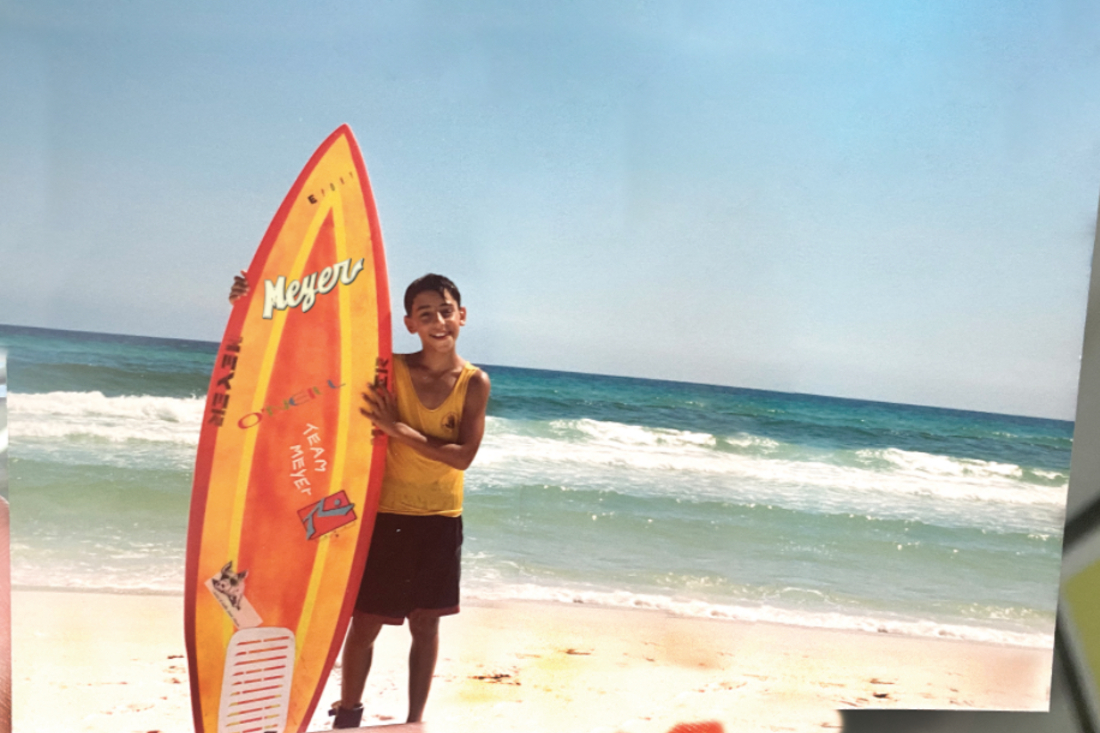 Jake at Miramar Beach circa 1989