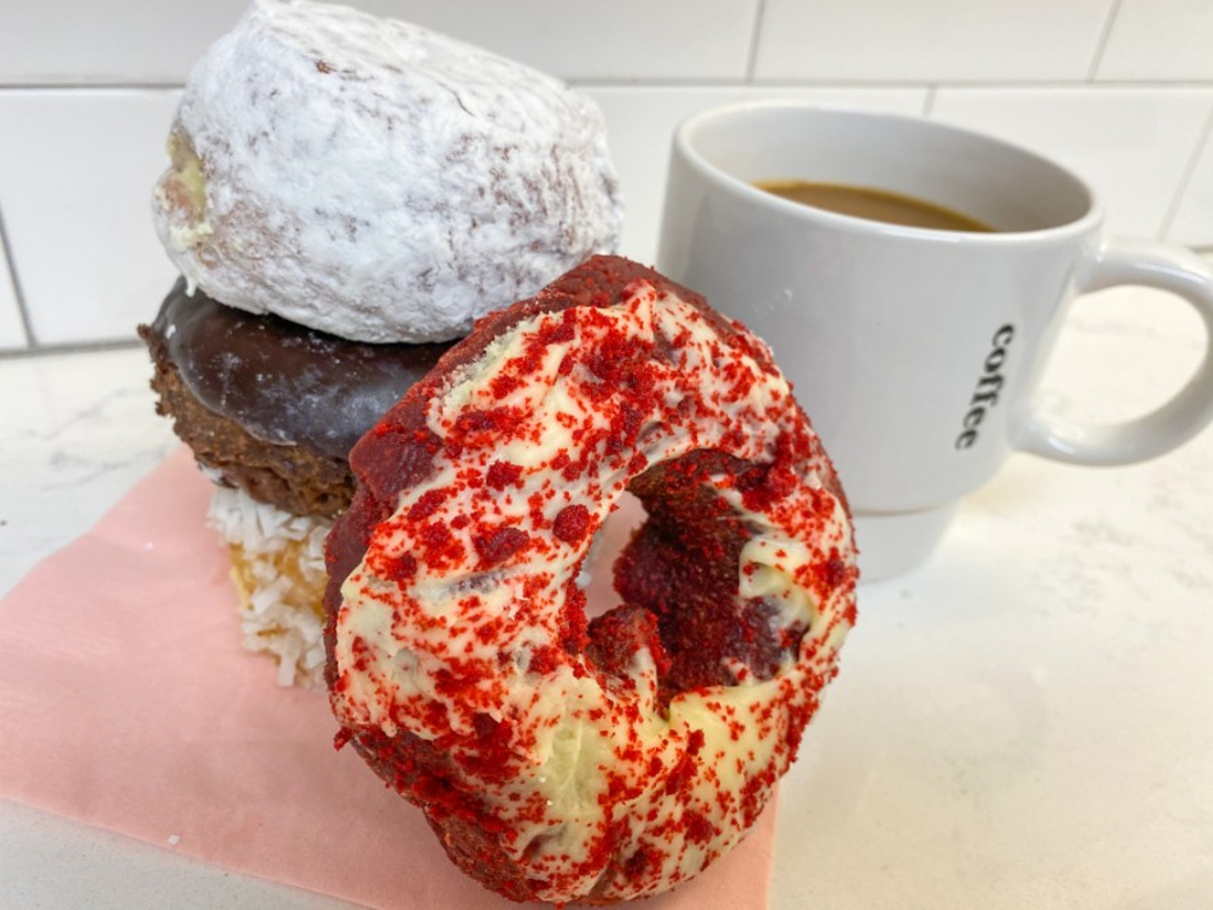 Red Velvet Donut and Coffee