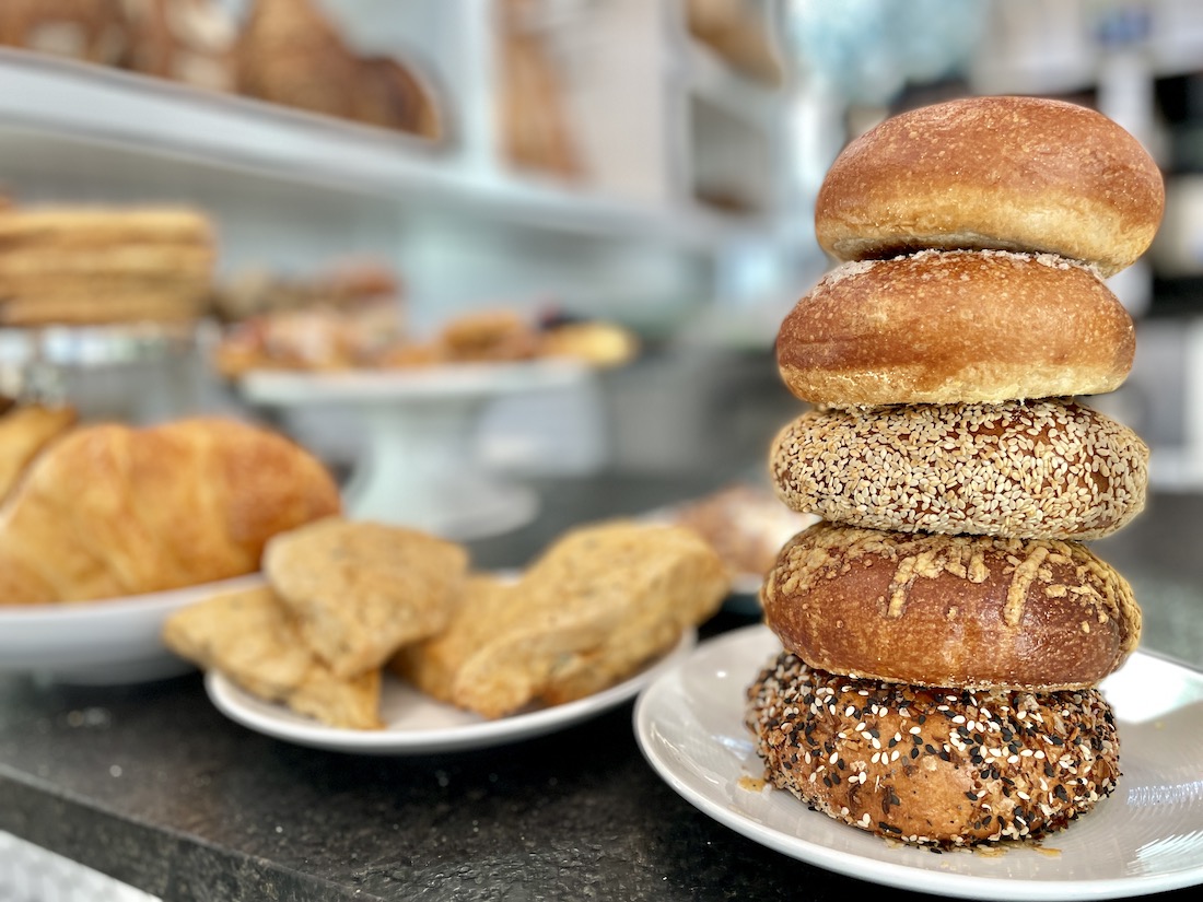 Bagels and bread at Blackbear
