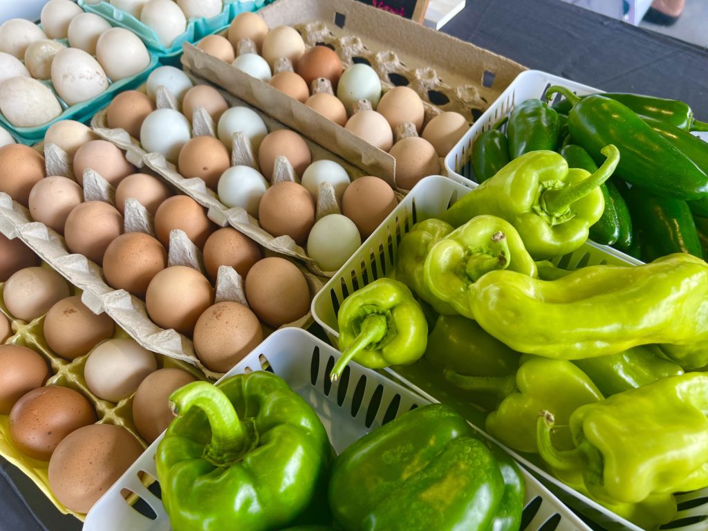 Fresh Vegetables and Eggs at the Watersound Farmers Market