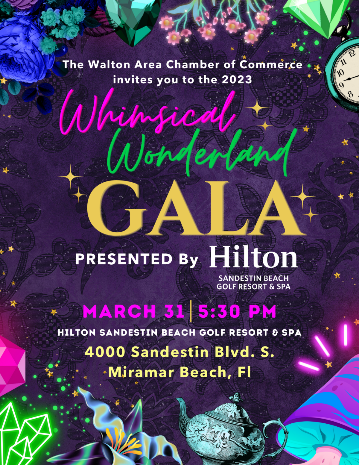 Whimsical Wonderland Gala Flyer