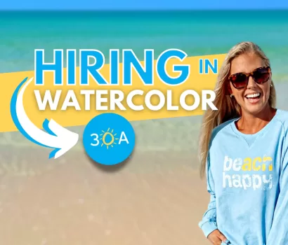 Help Wanted at Beach Happy Cafe in Watercolor, Florida