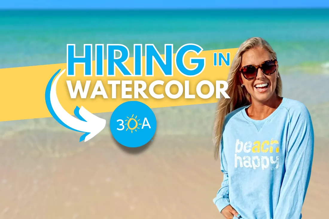 Help Wanted at Beach Happy Cafe in Watercolor, Florida