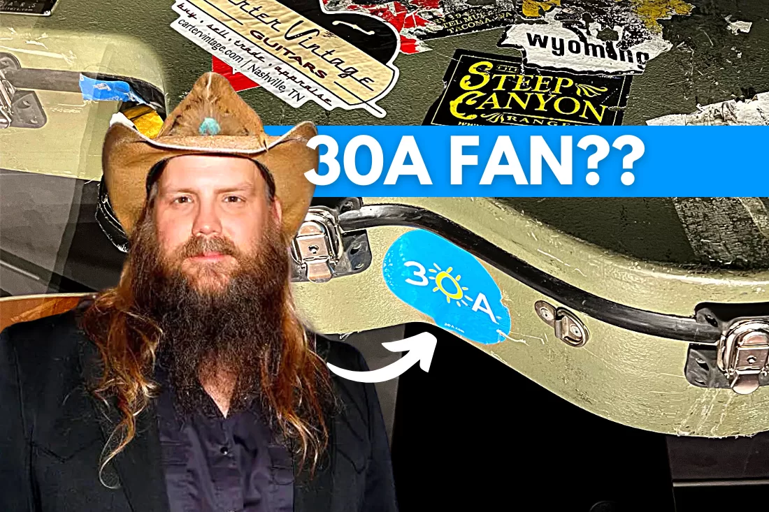 Chris Stapleton’s Guitar Case with 30A Sticker Featured in Country Music Hall of Fame Exhibit