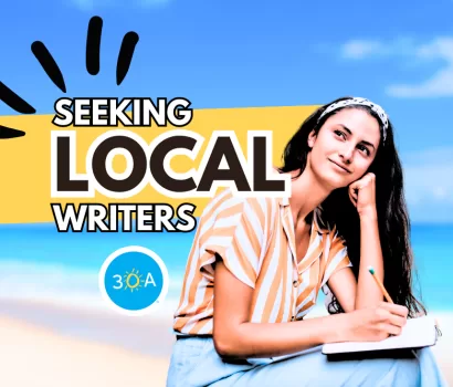 seeking local writers, 30A company hiring