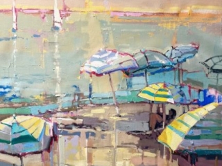 Steven-Quartly-Beach-Fun-2025-Oil-on-Canvas-32-x-24