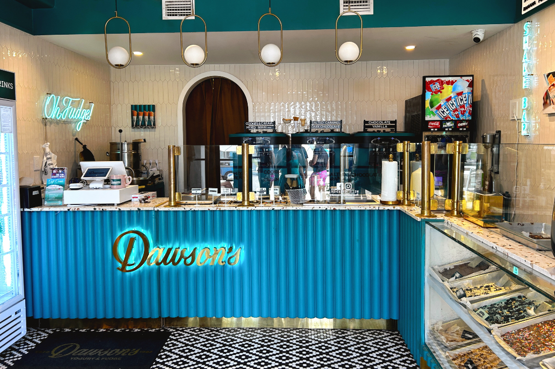Inside Dawson's Yogurt and Fudge Works
