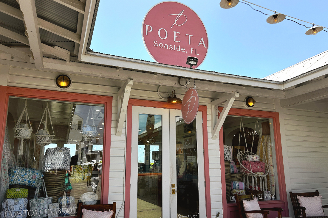 Exterior of Poeta restaurant in Seaside