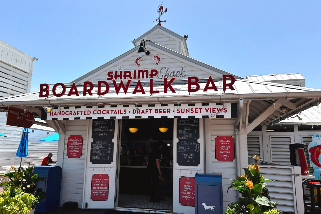 Shrimp Shack seafood stand on the Seaside waterfront