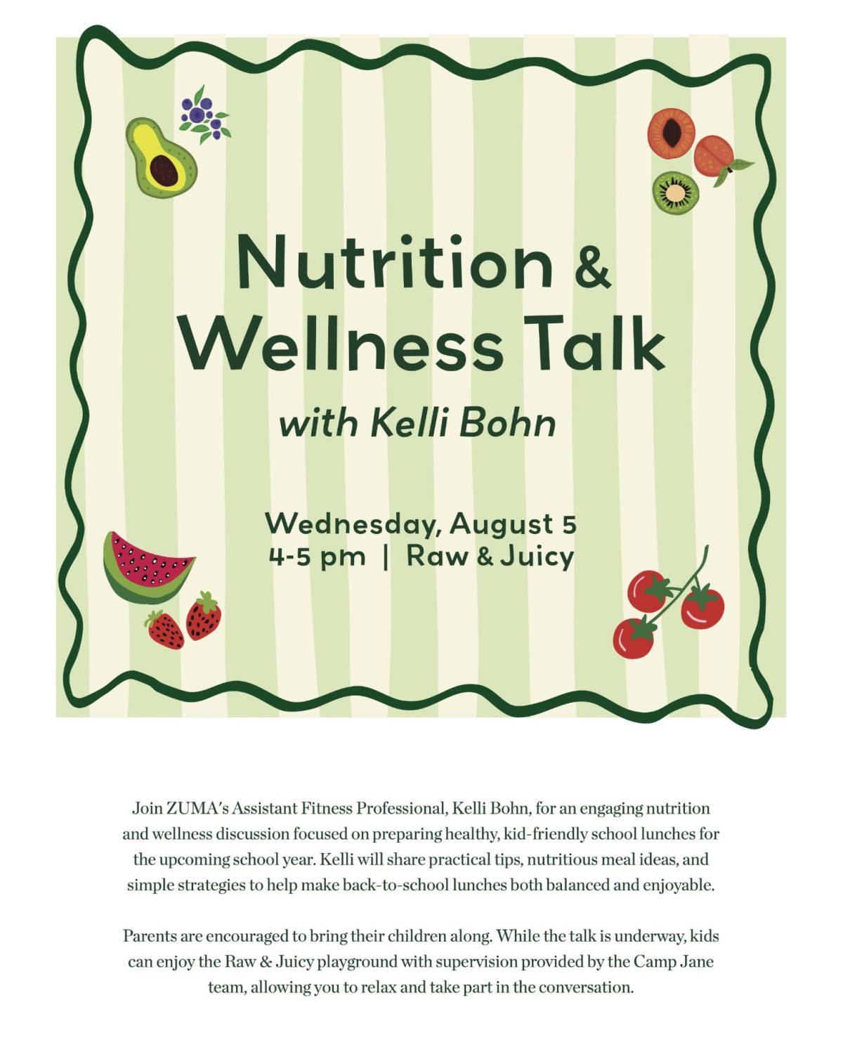 Back to School Nutrition & Wellness Talk