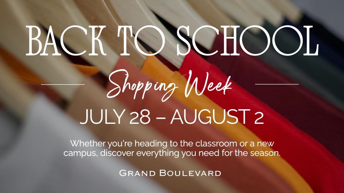 Back to school event graphic for this week on 30A