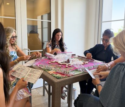 Mahjong game in progress at a local studio