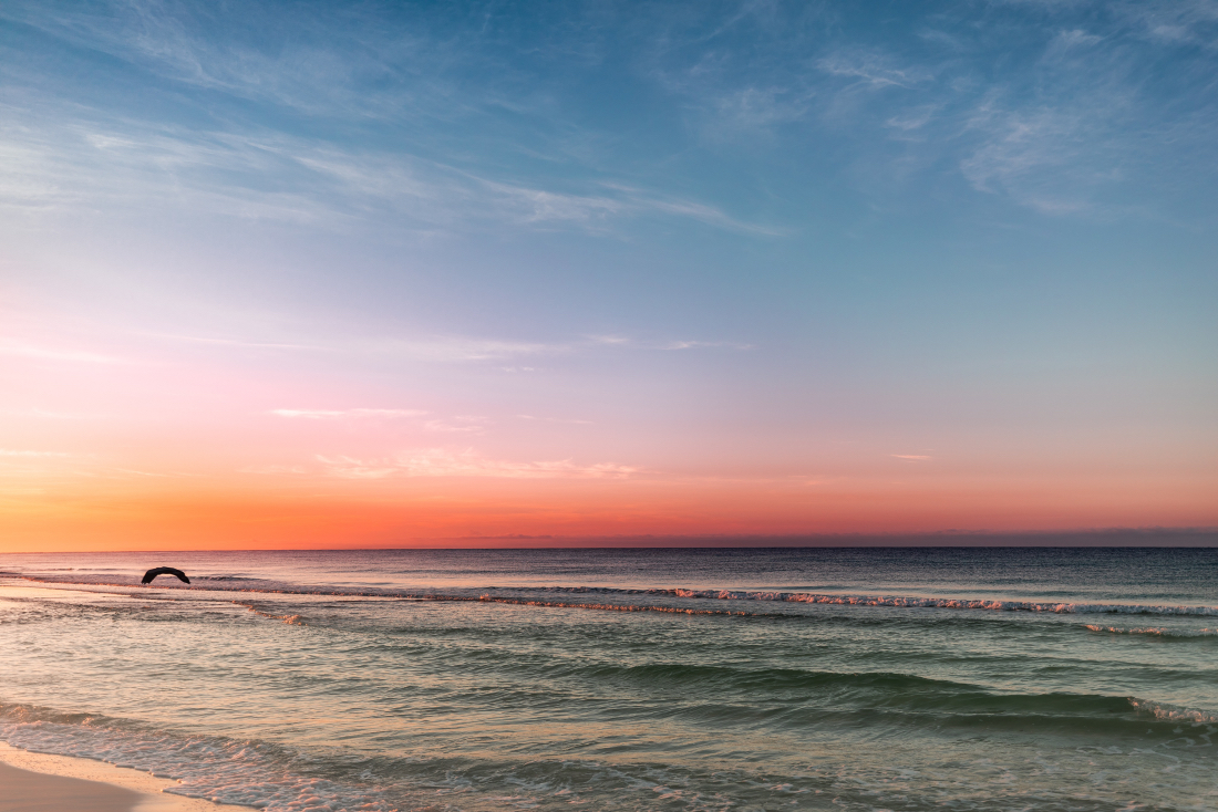 Relaxing beach moment near the Gulf waters