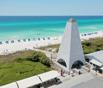 Seaside, Florida town scene near the Gulf of Mexico