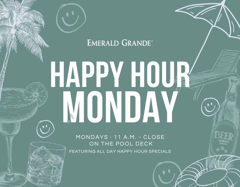 Happy Hour Monday On The Pool Deck