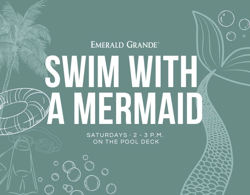 Swim With A Mermaid On The Pool Deck