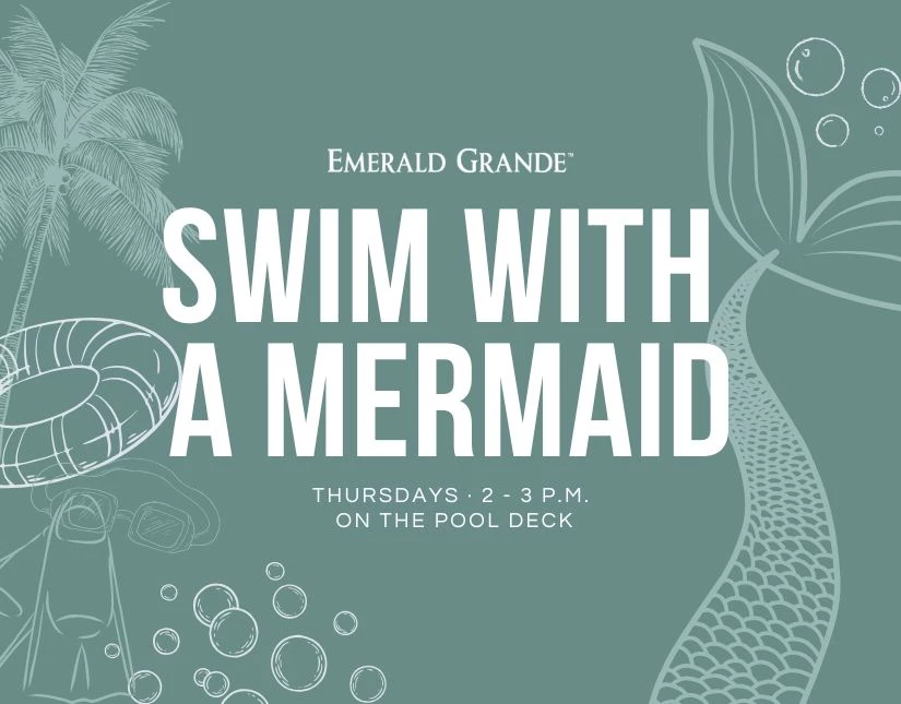 Swim With A Mermaid On The Pool Deck